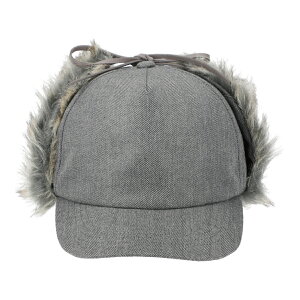【抗菌 消臭】ベーシックエンチ Herringbone Fur Ear Cap ヘリンボーン ファー イヤー キャップ パイロットキャップ フライトキャップ 帽子 レディース サイズ調整 イヤマフ トラッパー 耳あて 暖