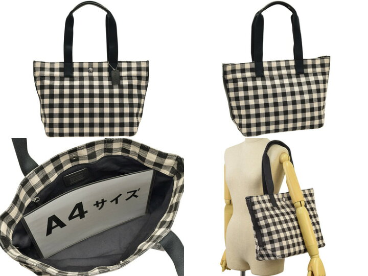 楽天市場】コーチ バッグ COACH トートバッグ ギンガムチェック 