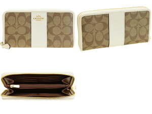 コーチCOACHラウンドファスナー長財布『シグネチャーPVCレザーアコーディオンジップアラウンド』レディースPVCxレザーf54630母の日プレゼントギフト