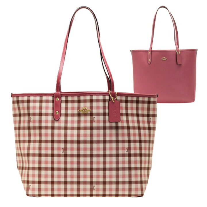 楽天市場】コーチ バッグ COACH トートバッグ リバーシブル ギンガム 