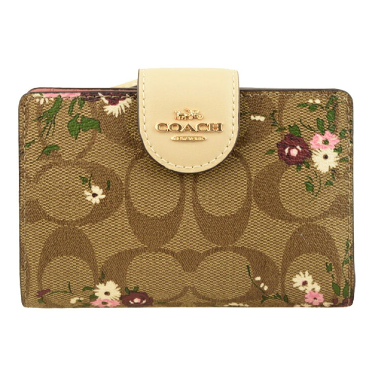 楽天市場】コーチ 財布 COACH 二つ折り財布 シグネチャー 花柄  