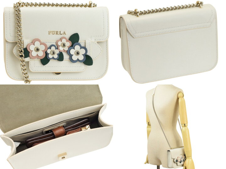 楽天市場】フルラ バッグ FURLA 斜めがけショルダーバッグ チェーン 花 
