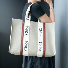 クロエ バッグ レディース トートバッグ ホワイト×ブラウン LARGE TOTE BAG CHC22AS382I2690U CHLOE A4対応