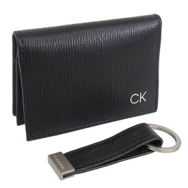 カルバンクライン 小物 メンズ カードケース キーリングセット レザー ブラック Card Case with Key Fob 31CK330017 CALVIN KLEIN ポイント10倍