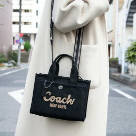 コーチ バッグ レディース 2WAY トートバッグ キャンバス ブラック CARGO TOTE 26 CP164LHBLK COACH