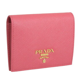 プラダ 財布 レディース 二つ折り財布 アウトレット サフィアーノ ピンク 1MV204 SAFFIANO METAL PEONIA PRADA