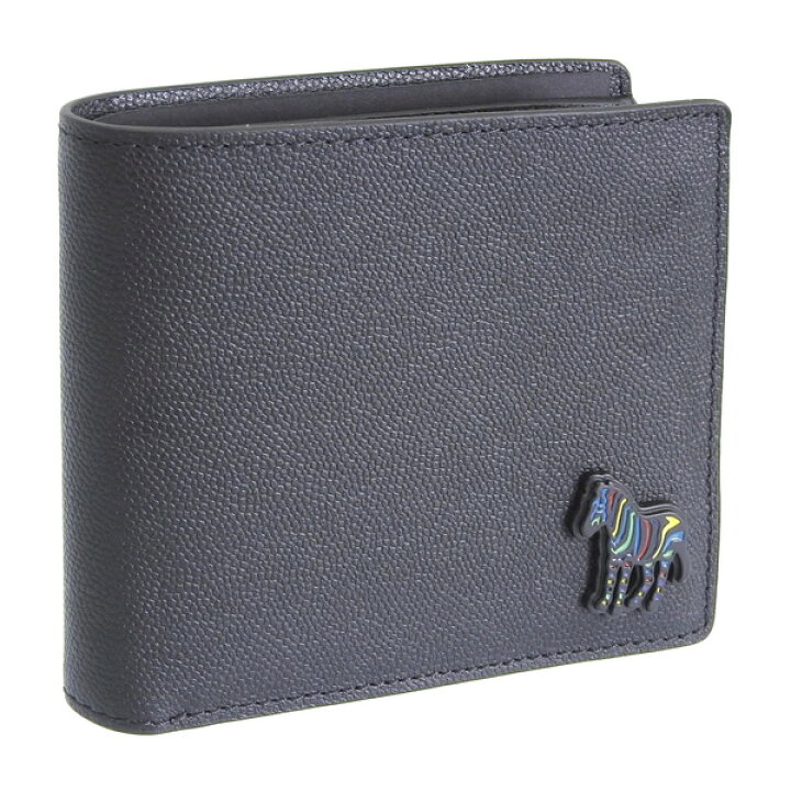 ポールスミス 財布 メンズ 二つ折り財布 レザー ブラック WALLET  