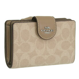 コーチ 財布 COACH 二つ折り財布 【土日祝も発送】 シグネチャー アウトレット品 C0082 CW786 レビュー特典付き カード入れ 収納 多い レディース PVC レザー 送料無料 30日間返品保証