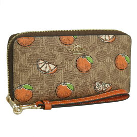コーチ 財布 レディース 長財布 アウトレット ブラウンマルチ LZA WLT SIG ORNG CAO92IMTAM COACH