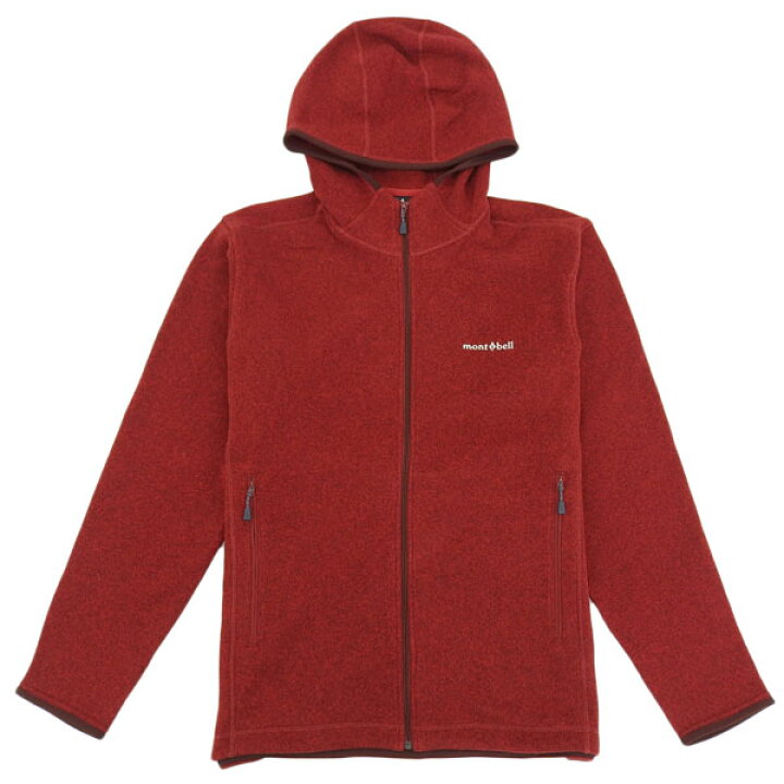楽天市場】モンベル 衣類 メンズ ニットパーカ XL レッド クリマプラス 