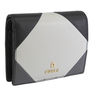 �t���� ���z ���f�B�[�X ��܂���z �A�E�g���b�g ���U�[ �u���b�N�}���` CAMELIA S COMPACT WALLET BIFOLD COIN WP00304BX23182542S FURLA