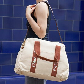 クロエ バッグ レディース トートバッグ コットン ホワイト×ブラウン C20190-148 CHLOE A4対応 楽天スーパーセール