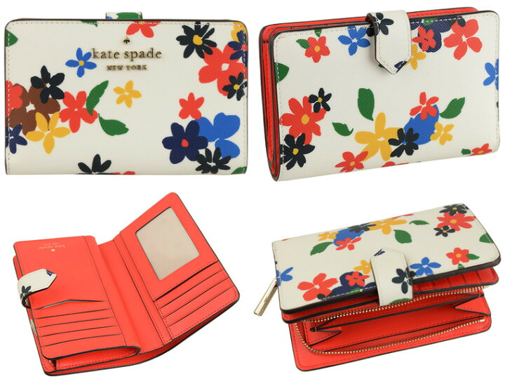 楽天市場】ケイトスペード 財布 KATE SPADE 二つ折り財布 花柄 