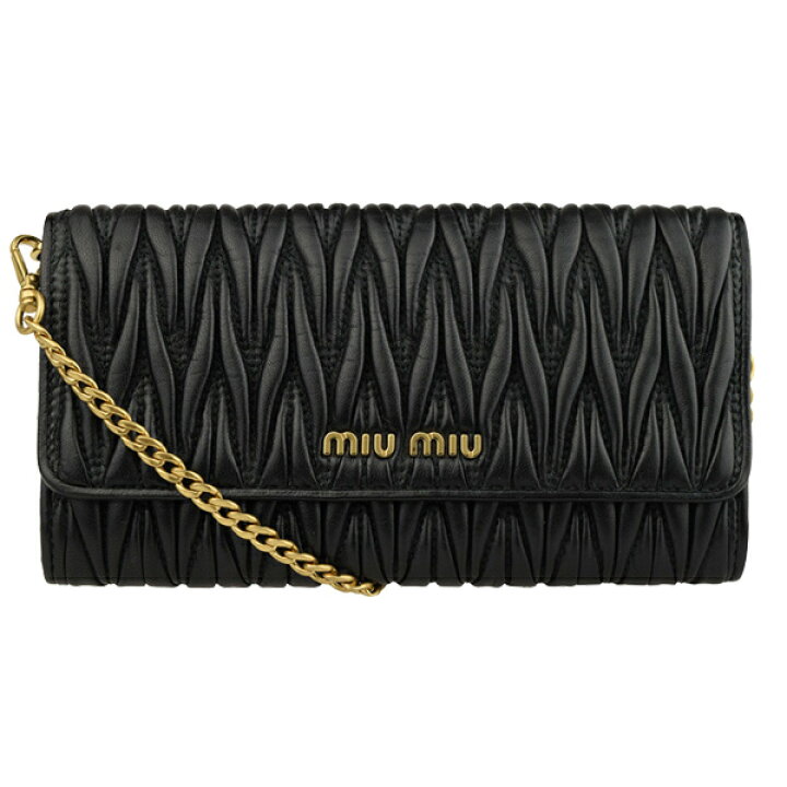 楽天市場】ミュウミュウ MIUMIU ショルダーウォレット 長財布 チェーン  
