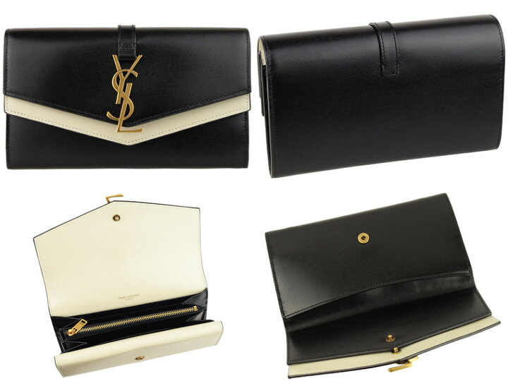 楽天市場】サンローラン SAINT LAURENT PARIS 二つ折り長財布 バイ  