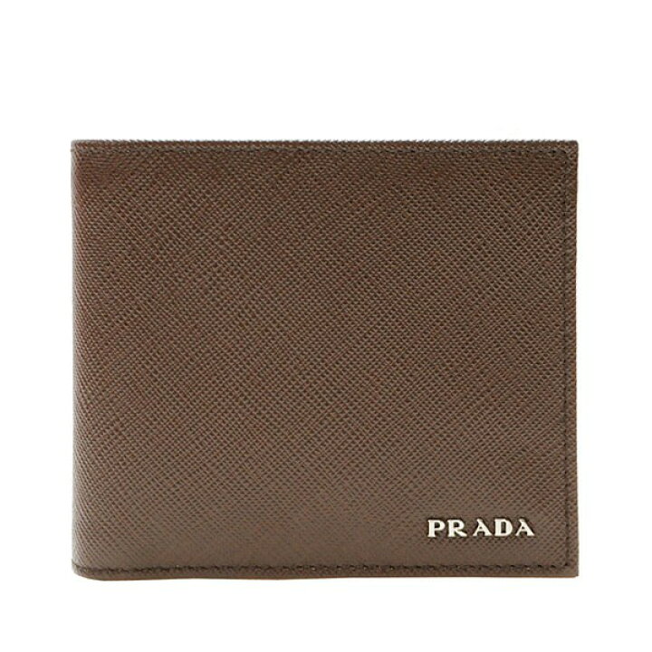 楽天市場】プラダ PRADA メンズ 二つ折り財布 カフェブラウンxブラック 