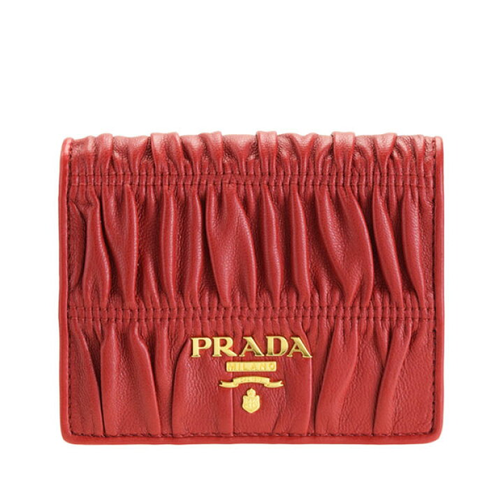 楽天市場】プラダ PRADA 二つ折り財布 ナッパ ゴーフル NAPPA GAUFRE 