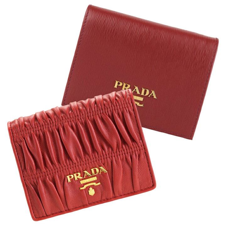 楽天市場】プラダ PRADA 二つ折り財布 ナッパ ゴーフル NAPPA GAUFRE 
