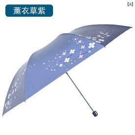 折り畳み式　傘 パラダイス 傘 ブラック プラスチック 日焼け防止 晴れ 雨 紫外線 防止 女性用 折りたたみ 軽量 三つ 折り 鉛筆型 日傘