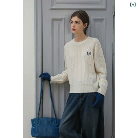 レディース ニット セーター 2024年の新作、MELLIIYのハイネックの全羊毛製の花柄セーター。秋冬の休日やカジュアルなジャケットとして最適なニット。