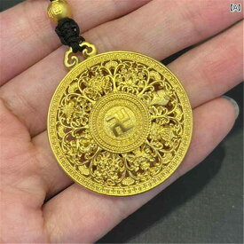 ペンダント ネックレス アクセサリー レトロ 金で 包まれた 銀の 八 宝 羅針盤 ペンダント レディース 如意 丸型 ネックレス 鎖骨 セーター チェーン ギフト