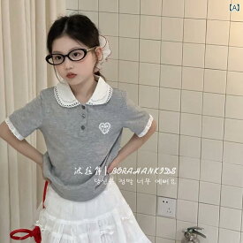 子供服　カジュアル　かわいい Bolahan ガールズ サマー ポロ 半袖 2025 子供用 ドール カラー Tシャツ トップス