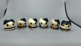 玩具 キッズ 猫型 鳴き猫 引き紐 三毛猫 伝統 遊び道具 懐かしい 思い出 ぬいぐるみ風