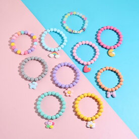 ブレスレット セット かわいい 手首 アクセサリー 女性用 重ね付け 可能 カラフル ビーズ デザイン 馬龍 インスピレーション スタイル 日常使い 軽量 調整可能 ピンク系 カラー 春夏 コーディネート