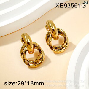 ���f�B�[�X �l�b�N���X �s�A�X �C�������O�Z�b�g �V���v�� �X�e�����X �s?? �h�K PVD 18K �S�[���h ���b�L ���j�[�N �����p �A�N�Z�T���[ �W���G���[ �S�[���h�J���[ ������ �y�� ���i�g�� �ʋ�