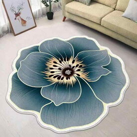 ラグ マット 花柄 異形 絨毯 紫荊花 ブルーロータス 浴室 吸水 防滑加工 玄関マット リビング 寝室 衣裳部屋 足元マット 敷物 アクセントラグ おしゃれ かわいい 室内用 足ふき インテリア 雑貨 洗濯可能 耐久性 柔らかい 厚手 丸洗い 快適 速