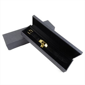 新品 クロコダイル レザーブレスレット 黒 ブラック ゴールド 本革 リアルクロコ 箱付き プレゼント 腕輪 金色 メンズ 小物 雑貨