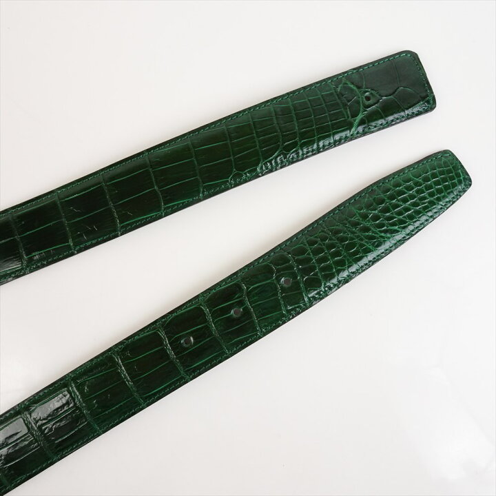 楽天市場】新品 クロコダイル ベルト メンズ レザーベルト 交換用 ツヤ  