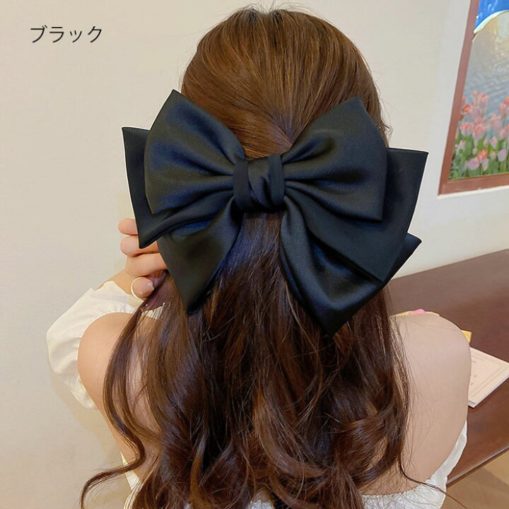 楽天市場】リボン レディース ヘアアクセサリー リボン サテン  