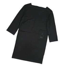 HERMES エルメス スクエアネック 7分袖 コットン ポケット刺繍 ワンピース コットン レディース【中古】