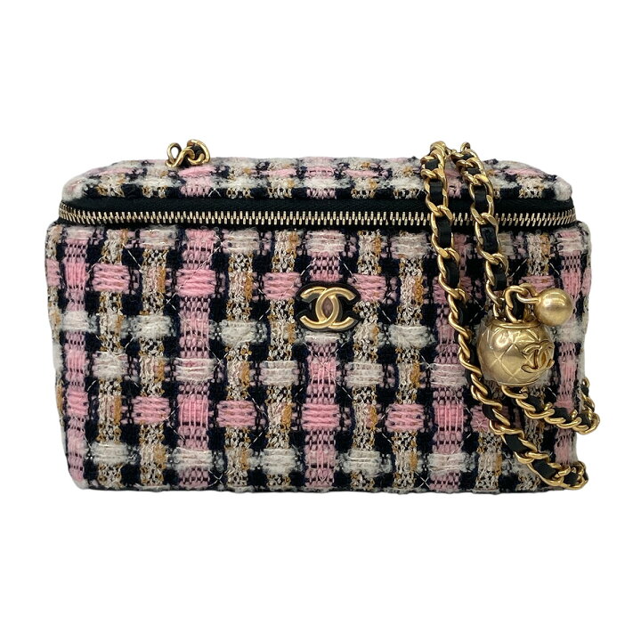 楽天市場】CHANEL シャネル ツイード バニティ ミニ チェーン 