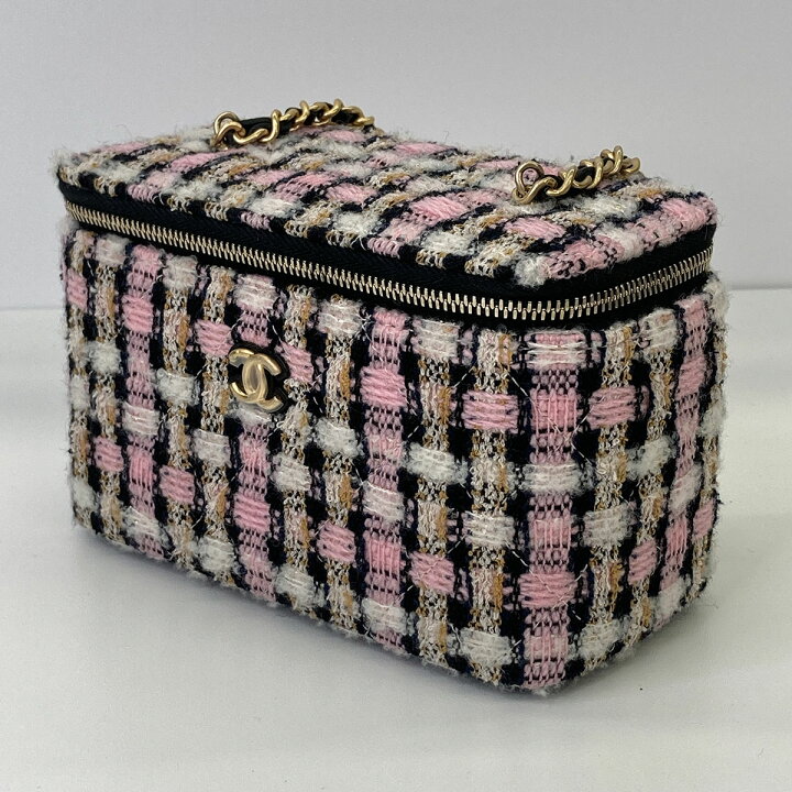 楽天市場】CHANEL シャネル ツイード バニティ ミニ チェーン 