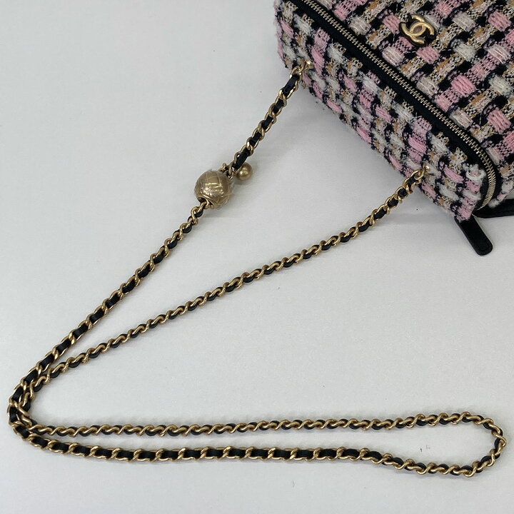 楽天市場】CHANEL シャネル ツイード バニティ ミニ チェーン 