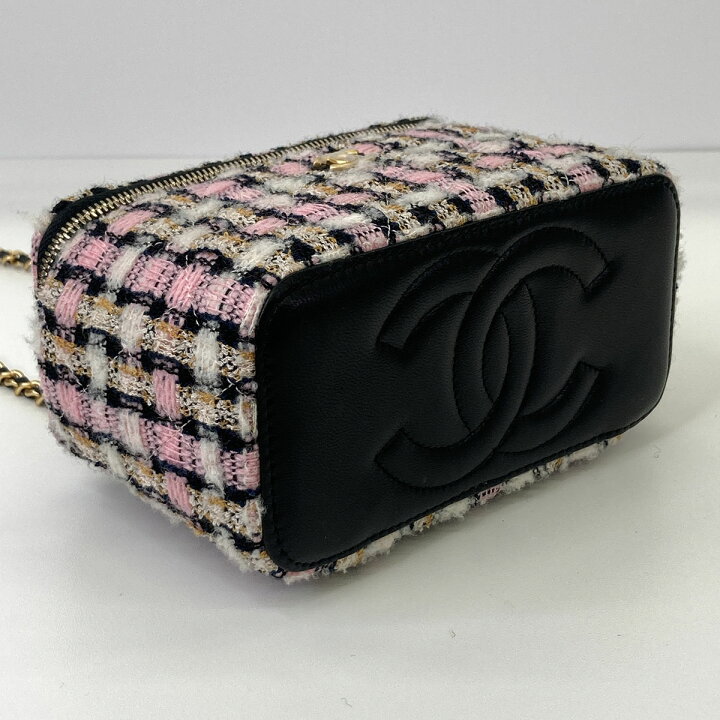 楽天市場】CHANEL シャネル ツイード バニティ ミニ チェーン 