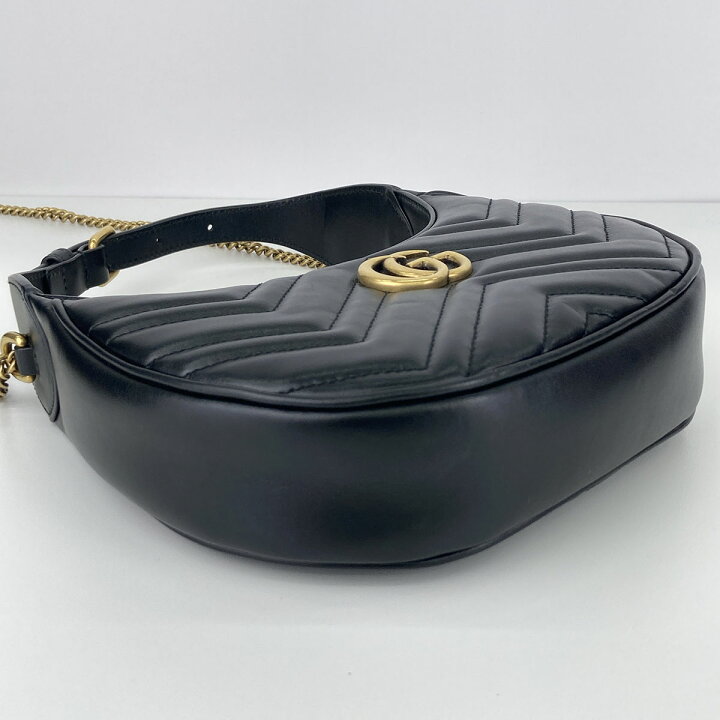 楽天市場】GUCCI グッチ GGマーモント ハーフムーンシェイプ 