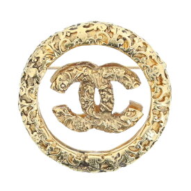 CHANEL シャネル ココマーク 溶岩 93A ブローチ 真鍮 ゴールド レディース【中古】