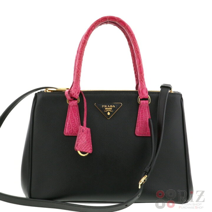 楽天市場】【中古】 PRADA （プラダ） ｶﾞﾚﾘｱ ｸﾛｺﾊﾝﾄﾞﾙ 2WAYｼｮﾙﾀﾞｰﾊﾞｯｸﾞ  