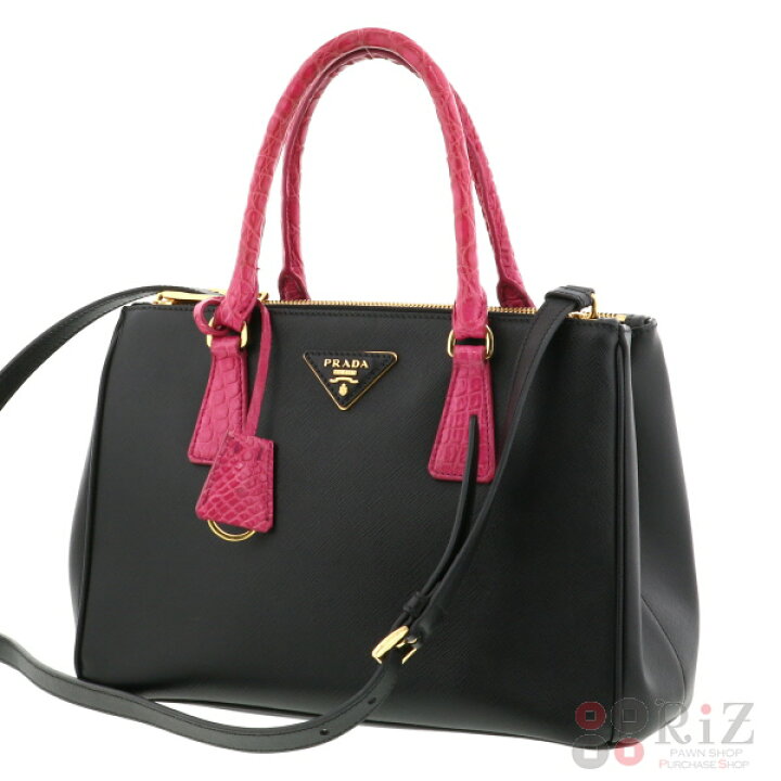 楽天市場】【中古】 PRADA （プラダ） ｶﾞﾚﾘｱ ｸﾛｺﾊﾝﾄﾞﾙ 2WAYｼｮﾙﾀﾞｰﾊﾞｯｸﾞ 