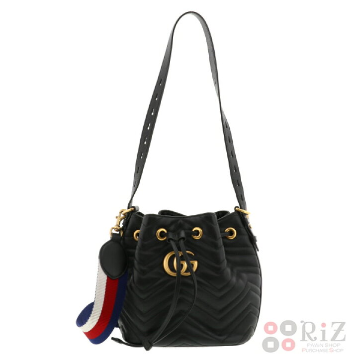 楽天市場】【中古】 GUCCI （グッチ） GGﾏｰﾓﾝﾄ 巾着ｼｮﾙﾀﾞｰﾊﾞｯｸ バッグ 