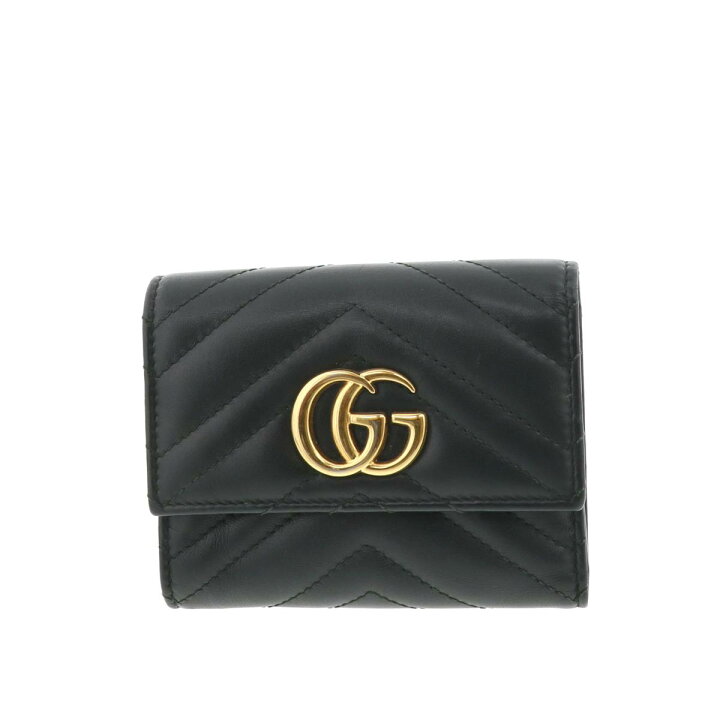 楽天市場】【中古】GUCCI （グッチ） GGマーモント 三つ折り財布 財布 
