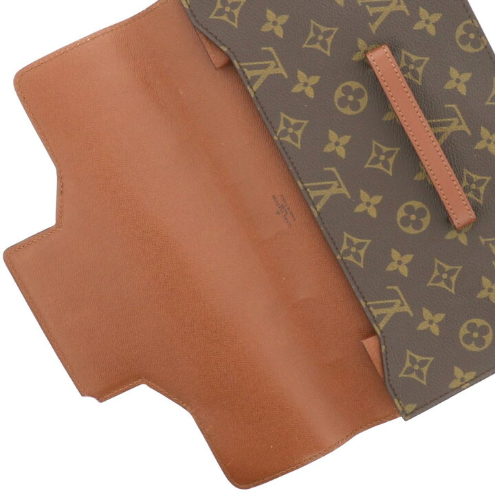 Authentic Louis Vuitton Monogram Chaillot Clutch Bag Brown M51788