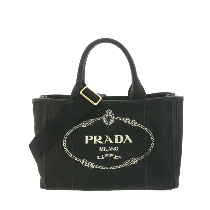 楽天市場】【美品】プラダ カナパ ミニ 2WAY バッグ ブラック PRADA 