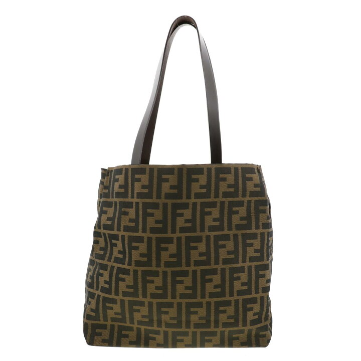 楽天市場】【中古】 FENDI フェンディ トートバッグ ズッカ カーキ 