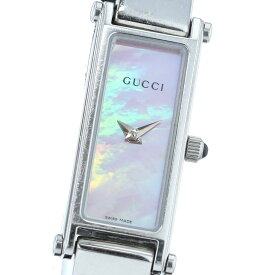 【セール中】【中古】GUCCI グッチ グッチ クォーツ 時計 1500L ピンクシェル レディース used:B[ROH]