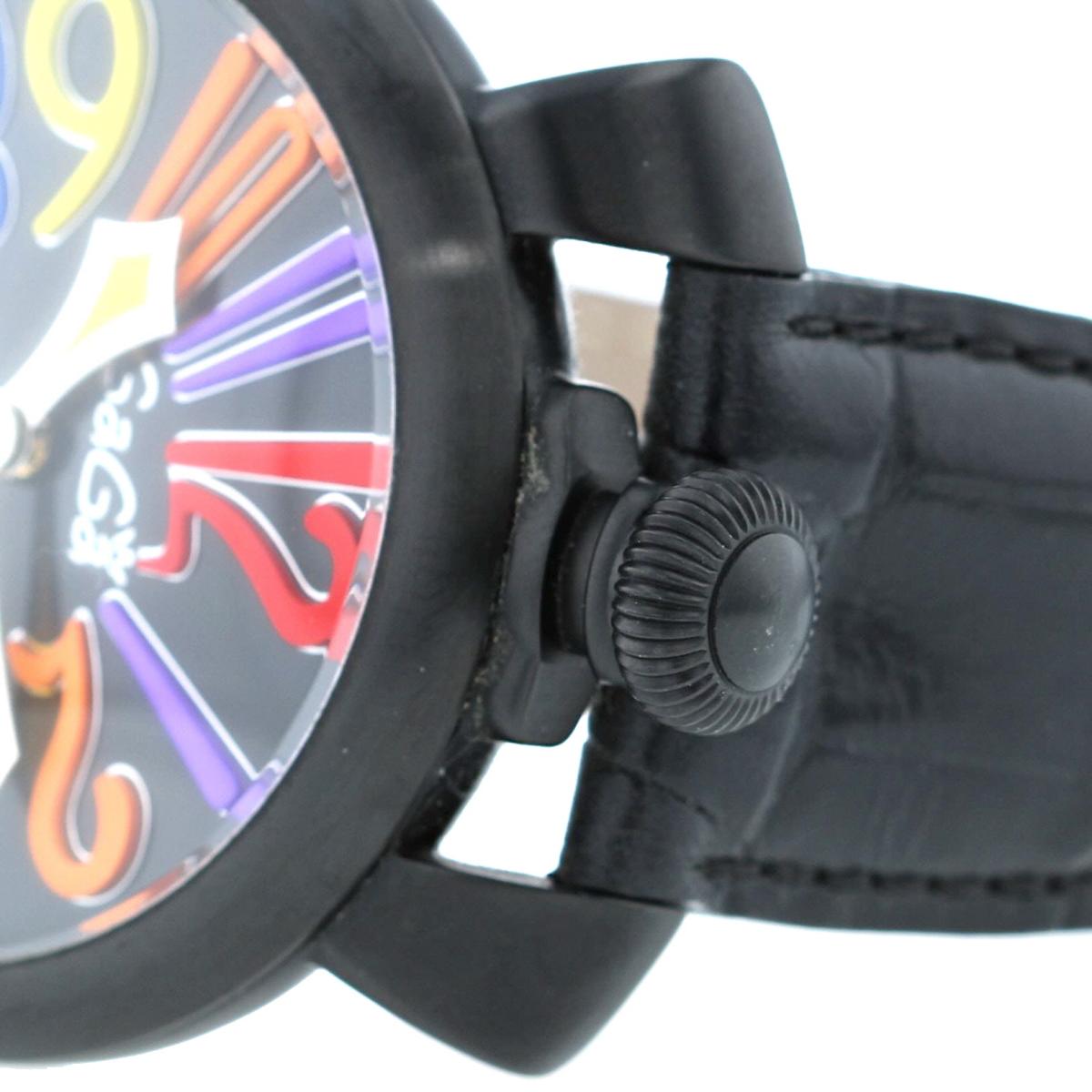 【中古】 GAGA MILANO （ガガミラノ） ﾏﾇｱｰﾚ 48mm 時計 手巻き/ﾒﾝｽﾞ Black 5012.03S used:B |  PAWNSHOP　ＲｉＺ