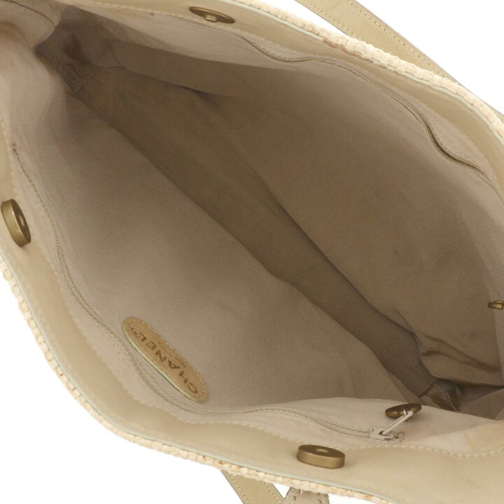 楽天市場】【中古】CHANEL シャネル ココマーク ストロー トートバッグ  